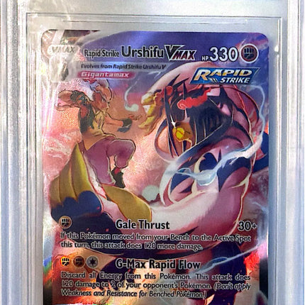 Rapid Strike Urshifu VMAX Rare Holo VMAX (TG21/TG30) Brilliant Stars Trainer Gallery BGS10
