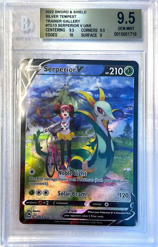 Serperior V Rare Holo V (TG13/TG30) Silver Tempest Trainer Gallery BGS9.5