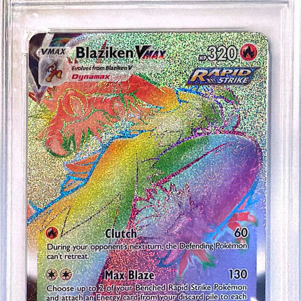 Blaziken VMAX Rare Rainbow (200/198) Chilling Reign PSA10