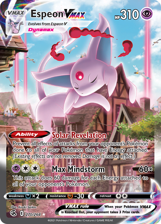 Espeon VMAX Rare Rainbow (270/264) Fusion Strike