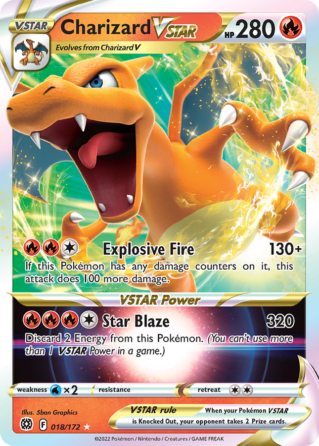 Charizard VSTAR Rare Holo VSTAR (018/172) Brilliant Stars