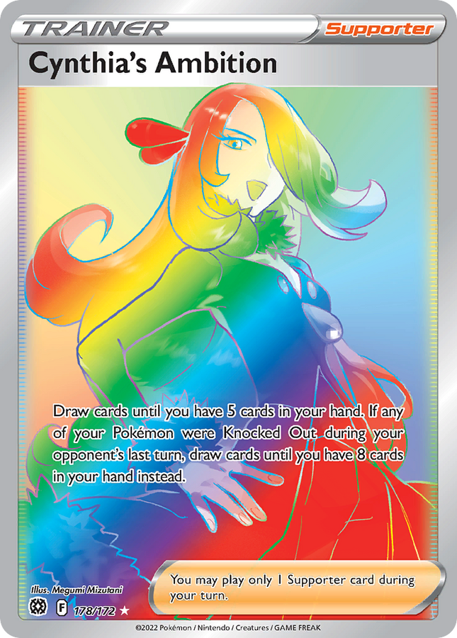 Cynthia's Ambition Rare Rainbow (178/172) Brilliant Stars