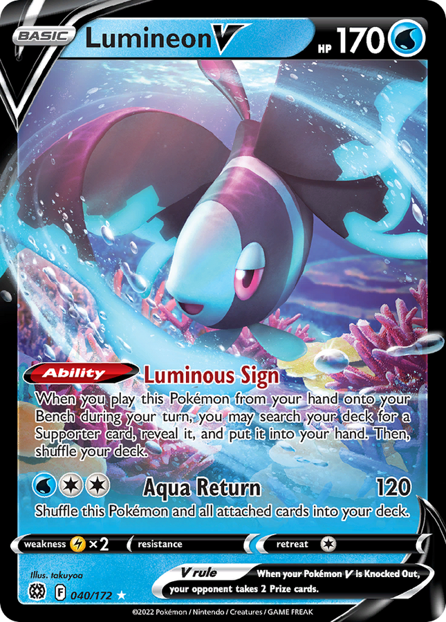 Lumineon V Rare Holo V (040/172) Brilliant Stars