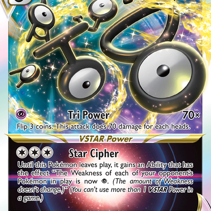 Unown VSTAR Rare Holo VSTAR (066/195) Silver Tempest
