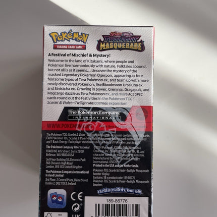 Pokemon Twilight Masquerade 18 Packs Booster Box 