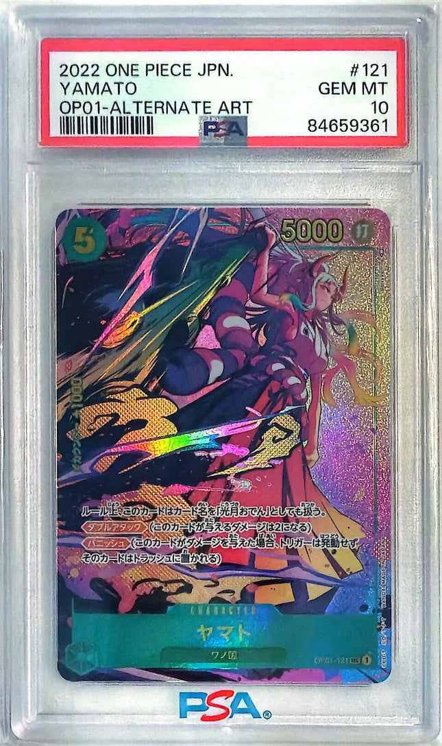 PSA 10 One Piece Japanese #OP01-121 Yamato Alternate Art 2022