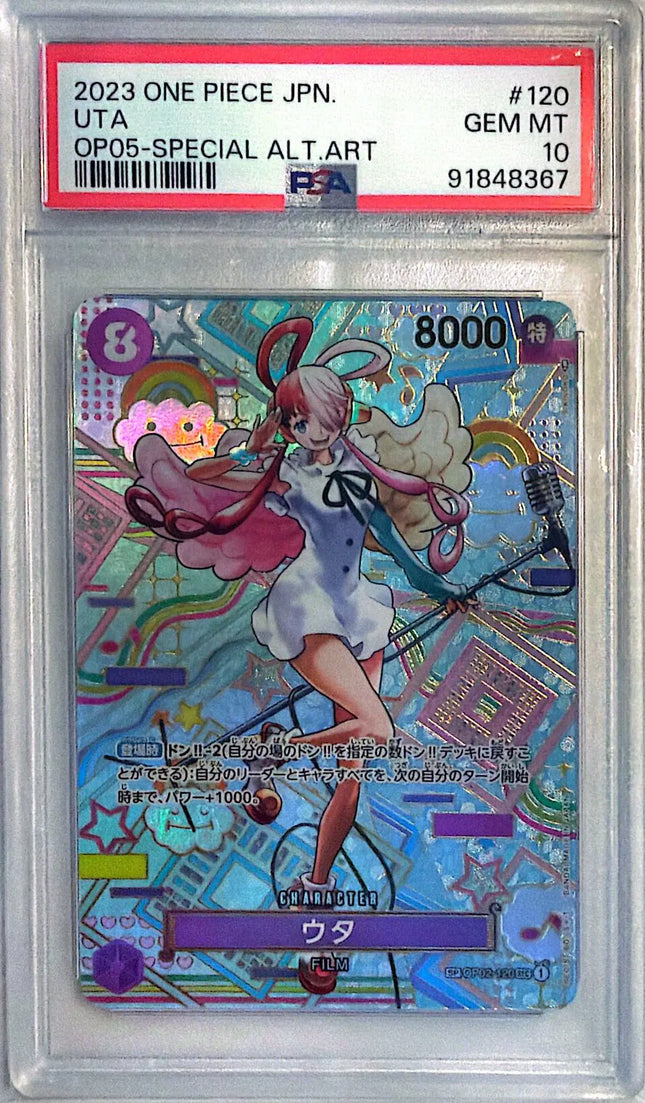 PSA 10 One Piece Japanese #OP05-120 Uta Special Alt Art 2023