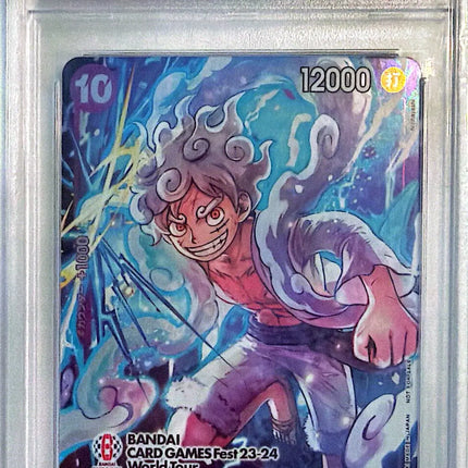 PSA 10 One Piece Japanese #P-041 Monkey D. Luffy Bandai Card Game Fest β Bescards