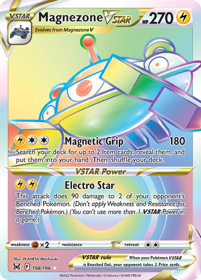 Magnezone VSTAR Rare Rainbow (198/196) Lost Origin