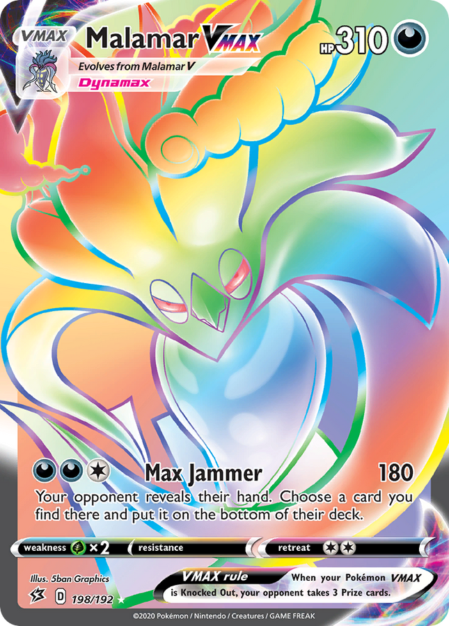 Malamar VMAX Rare Rainbow (198/192) Rebel Clash