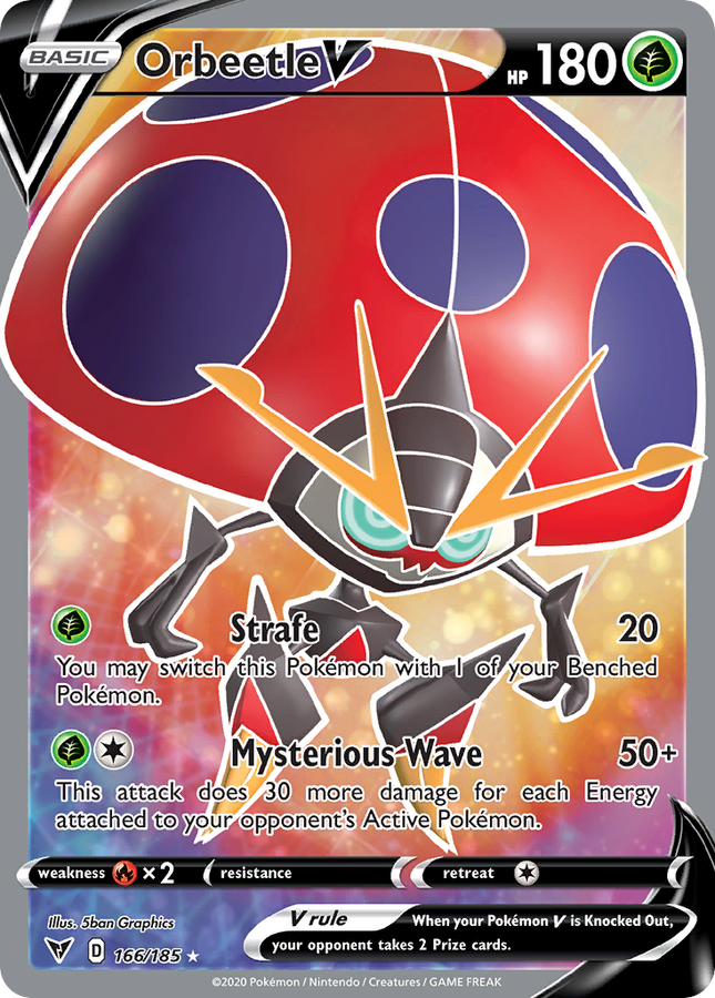 Orbeetle V Rare Ultra (166/185) Vivid Voltage