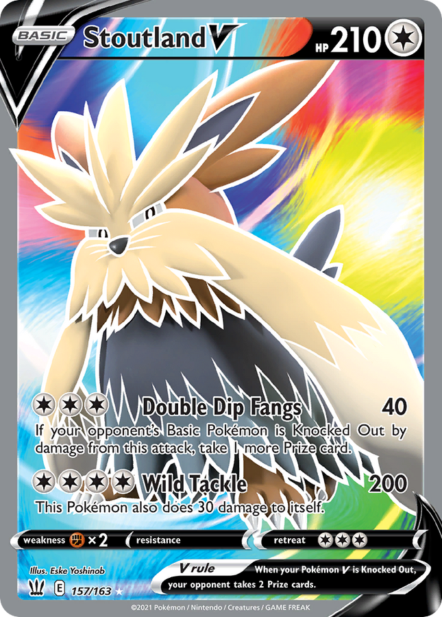 Stoutland V Rare Ultra (157/163) Battle Styles