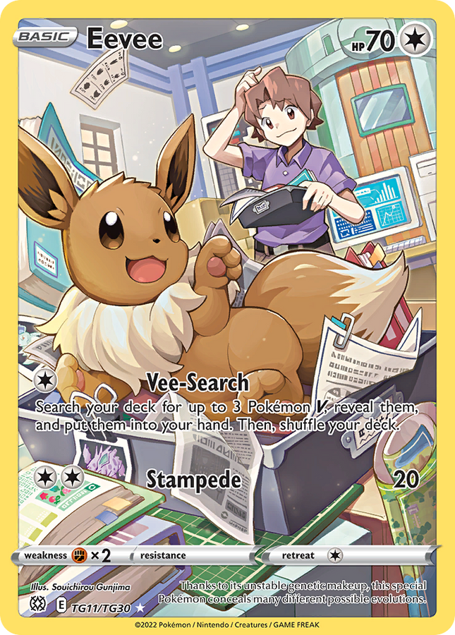 Eevee Trainer Gallery Rare Holo (TG11/TG30) Brilliant Stars Trainer Gallery