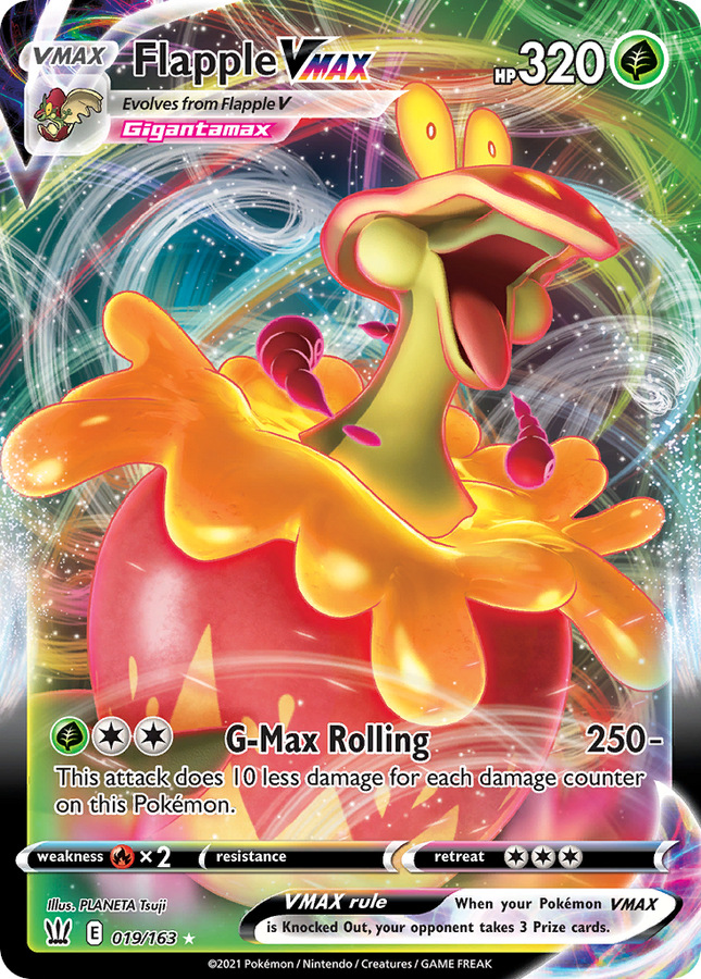 Flapple VMAX Rare Holo VMAX (019/163) Battle Styles