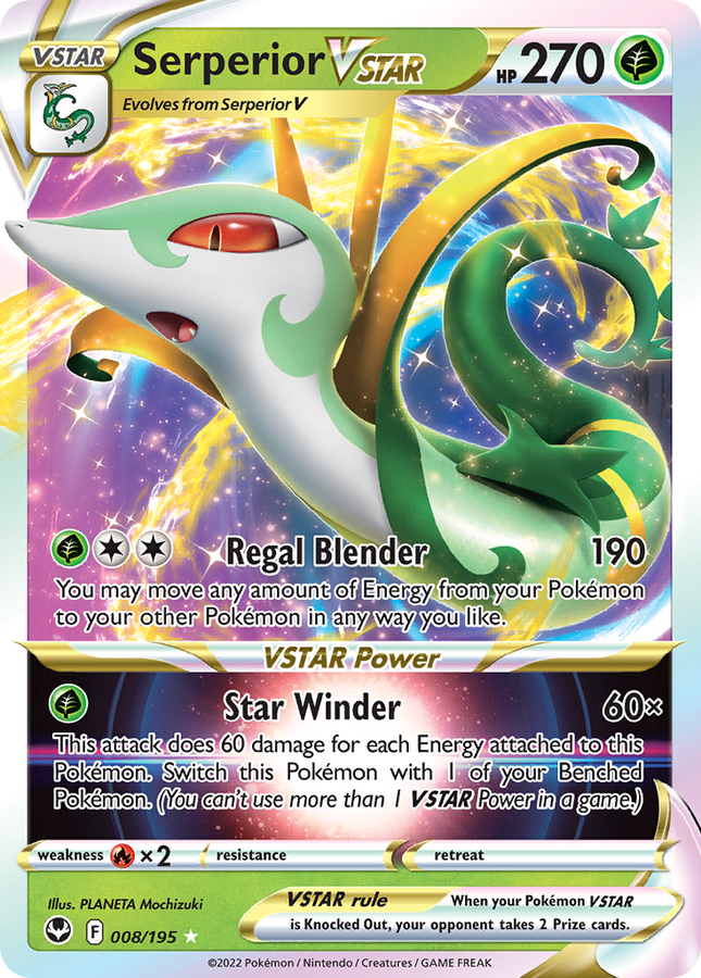 Serperior VSTAR Rare Holo VSTAR (008/195) Silver Tempest