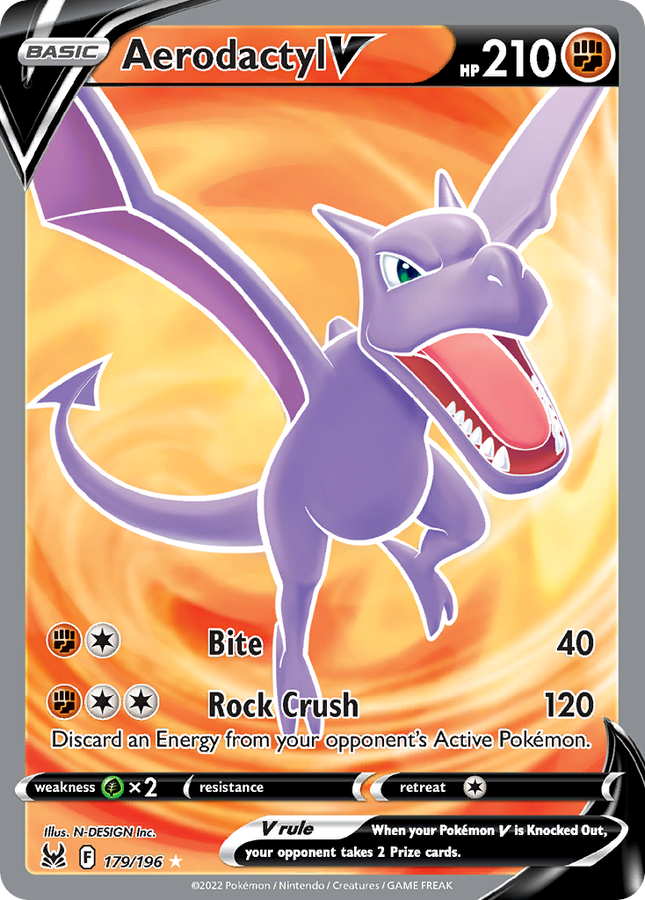 Aerodactyl V Rare Ultra (179/196) Lost Origin