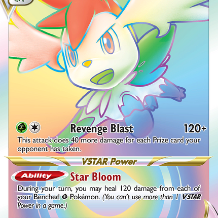 Shaymin VSTAR Rare Rainbow (173/172) Brilliant Stars
