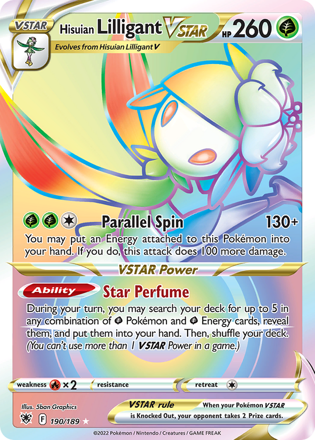 Hisuian Lilligant VSTAR Rare Rainbow (190/189) Astral Radiance