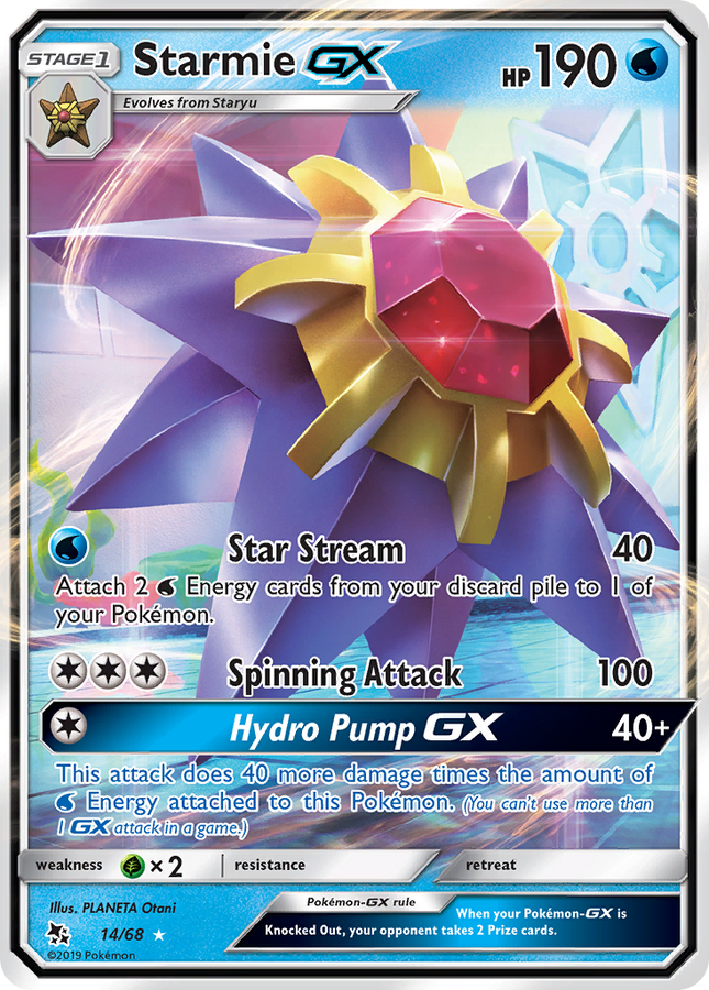 Starmie-GX Rare Holo GX (14/68) Hidden Fates