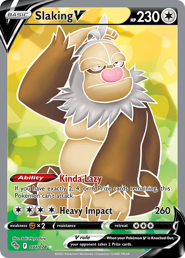 Slaking V Rare Ultra (077/078) Pokémon GO – Bescards