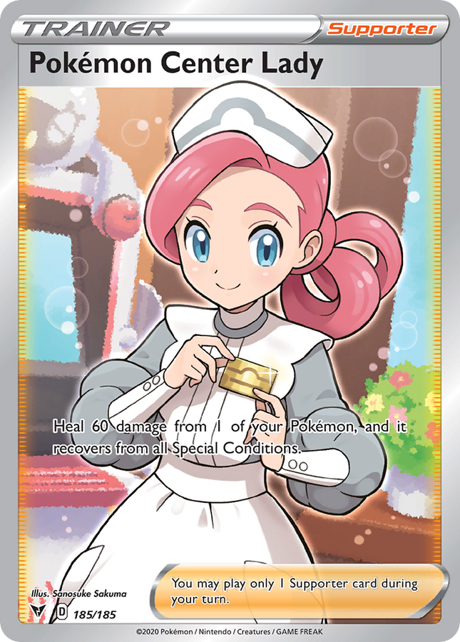 Pokémon Center Lady Rare Ultra (185/185) Vivid Voltage