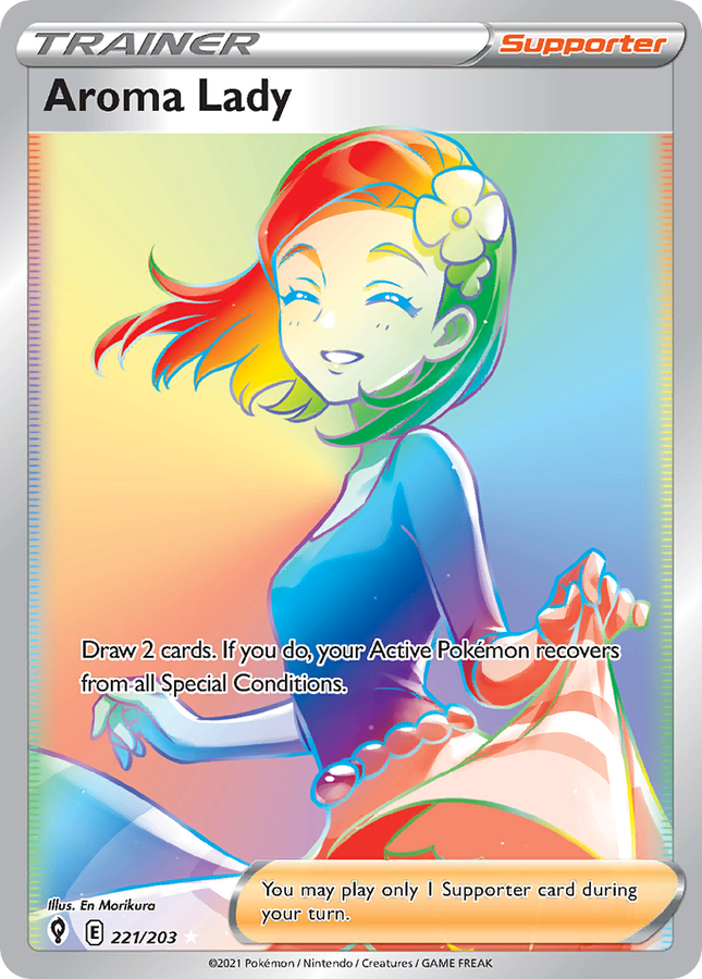 Aroma Lady Rare Rainbow (221/203) Evolving Skies