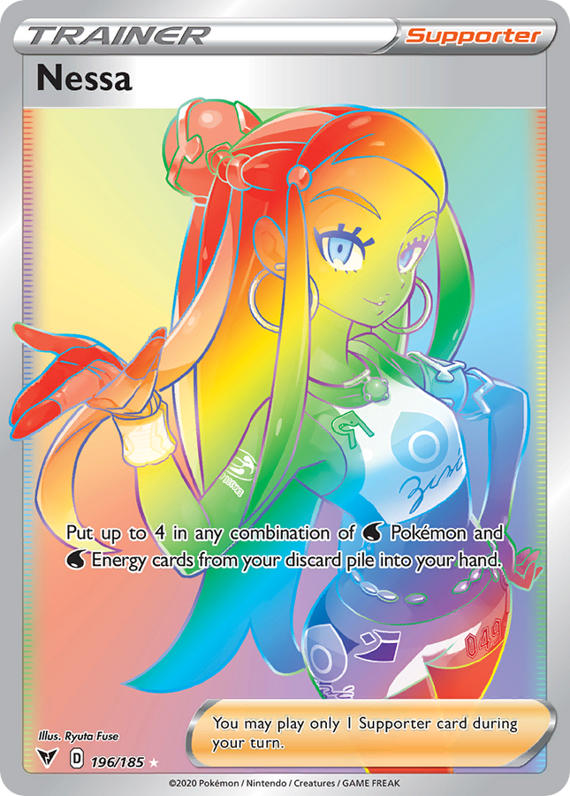 Nessa Rare Rainbow (196/185) Vivid Voltage