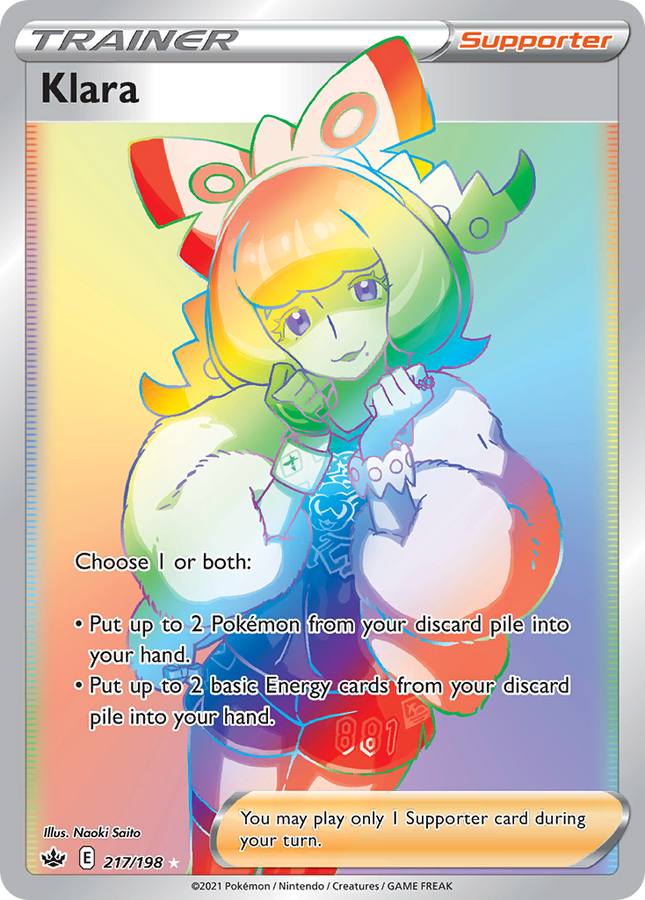 Klara Rare Rainbow (217/198) Chilling Reign