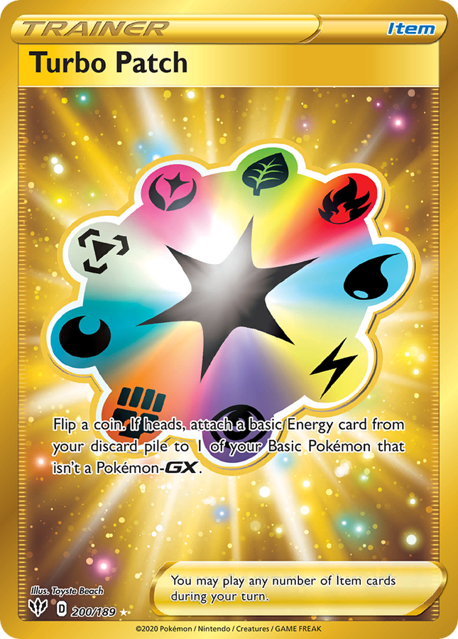 Turbo Patch Rare Secret (200/189) Darkness Ablaze