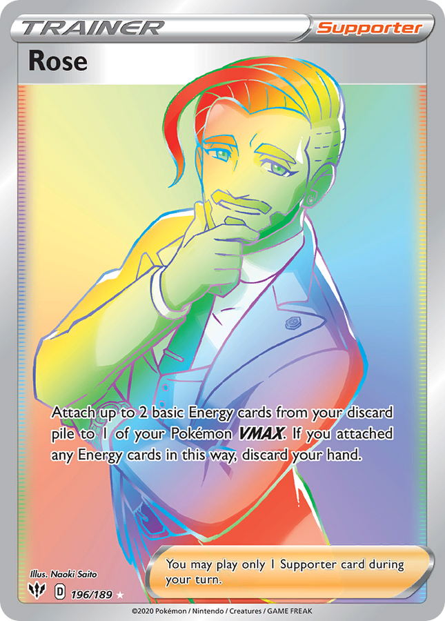 Rose Rare Rainbow (196/189) Darkness Ablaze