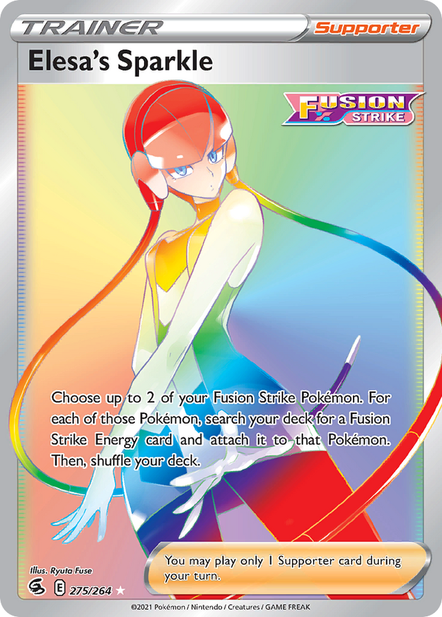 Elesa's Sparkle Rare Rainbow (275/264) Fusion Strike