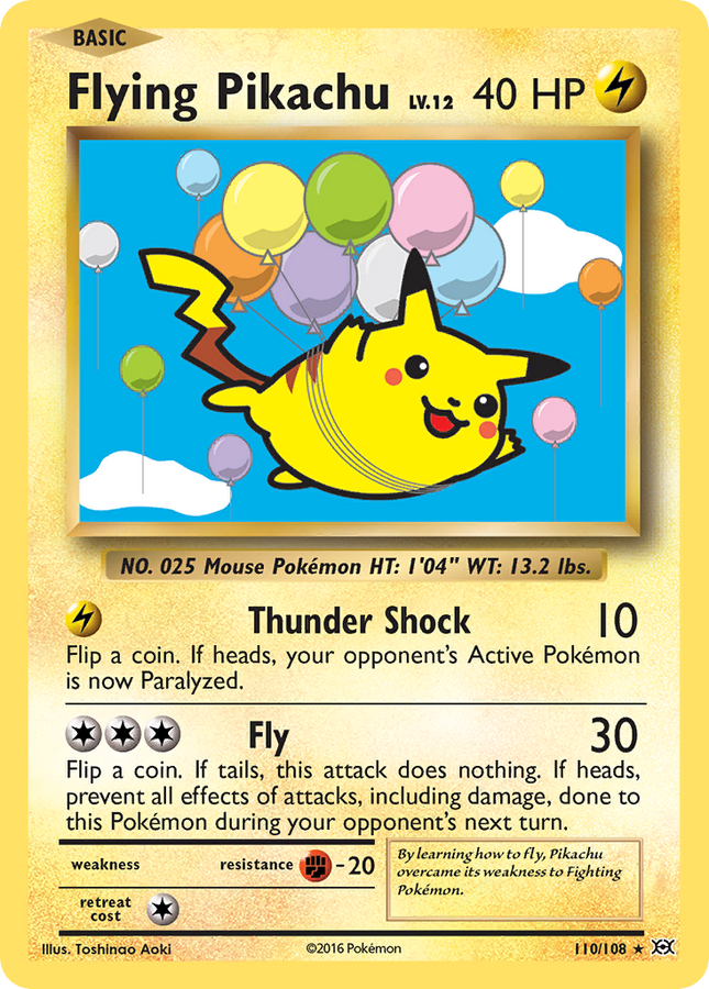 Flying Pikachu Rare Secret (110/108) Evolutions