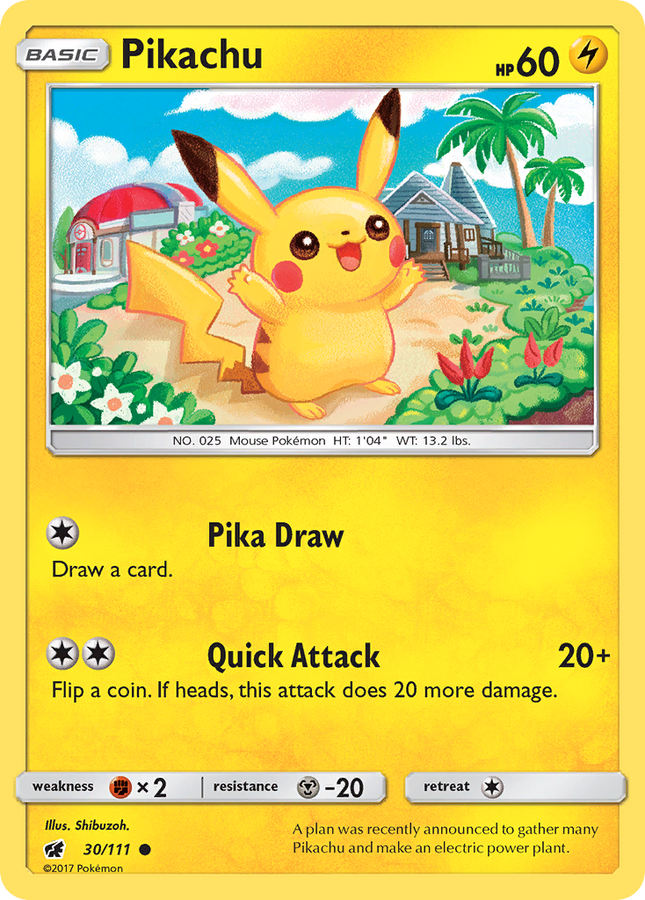 Pikachu Common (30/111) Crimson Invasion