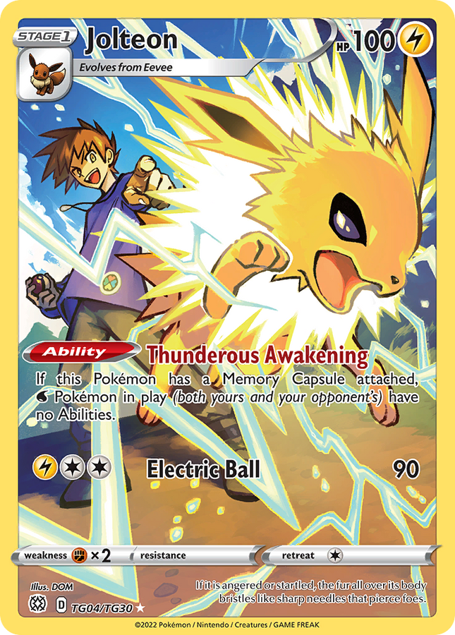 Jolteon Trainer Gallery Rare Holo (TG04/TG30) Brilliant Stars Trainer Gallery