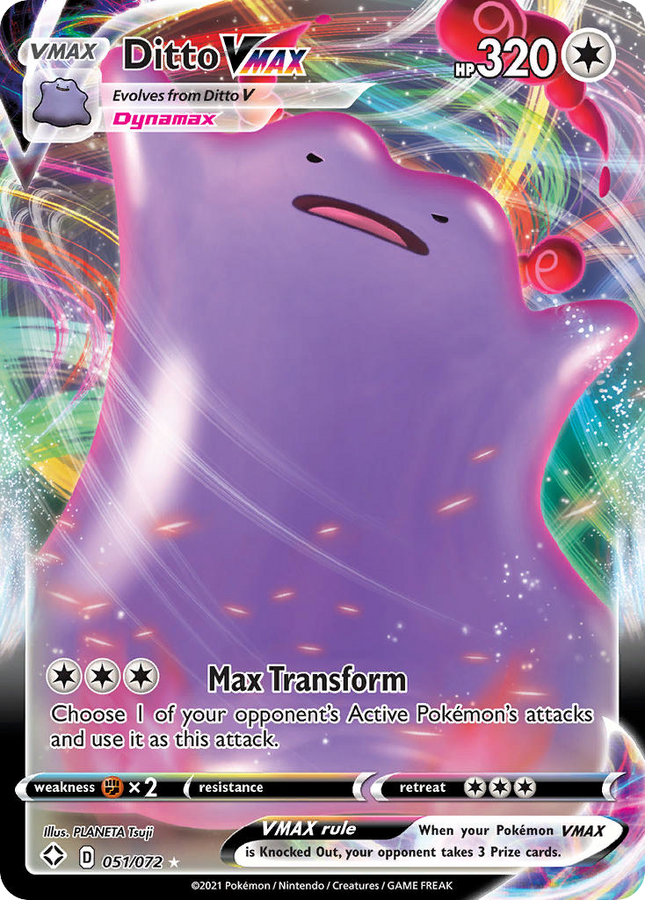 Ditto VMAX Rare Holo VMAX (051/072) Shining Fates