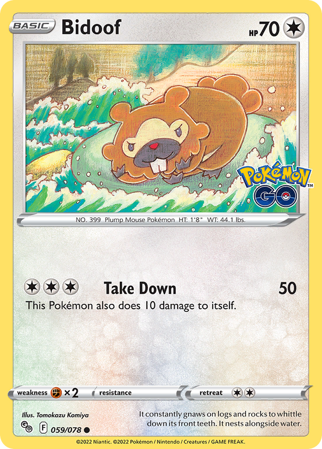 Bidoof Common (059/078) Pokémon GO