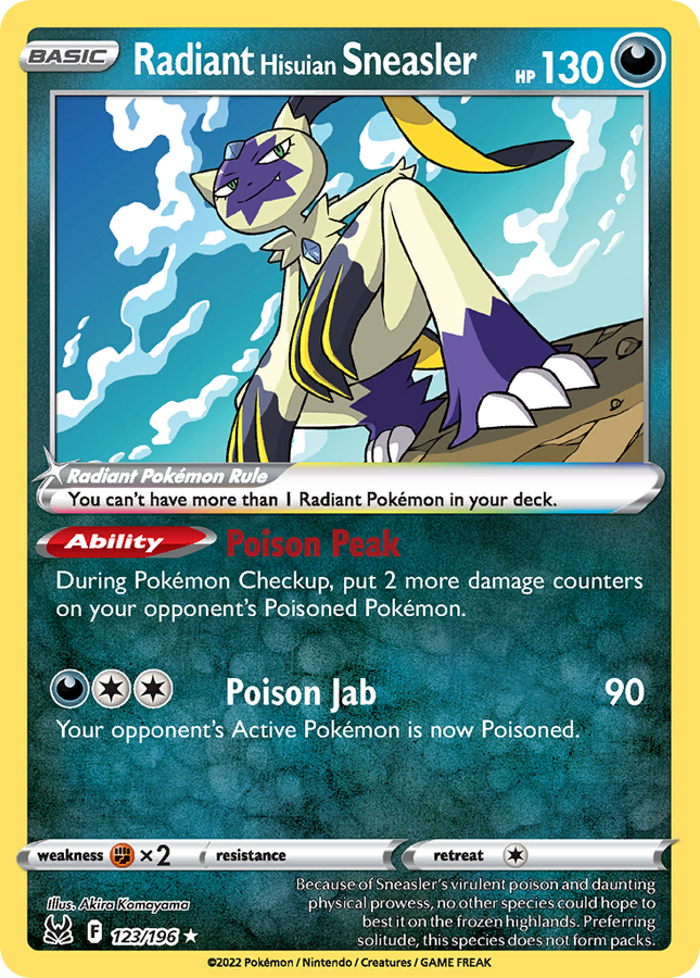 Radiant Hisuian Sneasler Radiant Rare (123/196) Lost Origin
