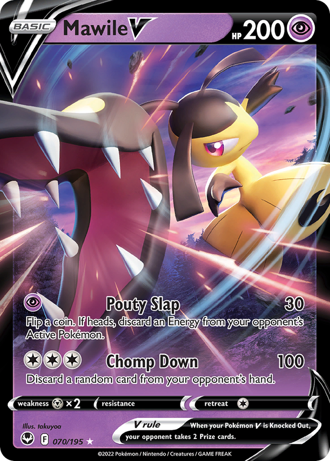 Mawile V Rare Holo V (070/195) Silver Tempest