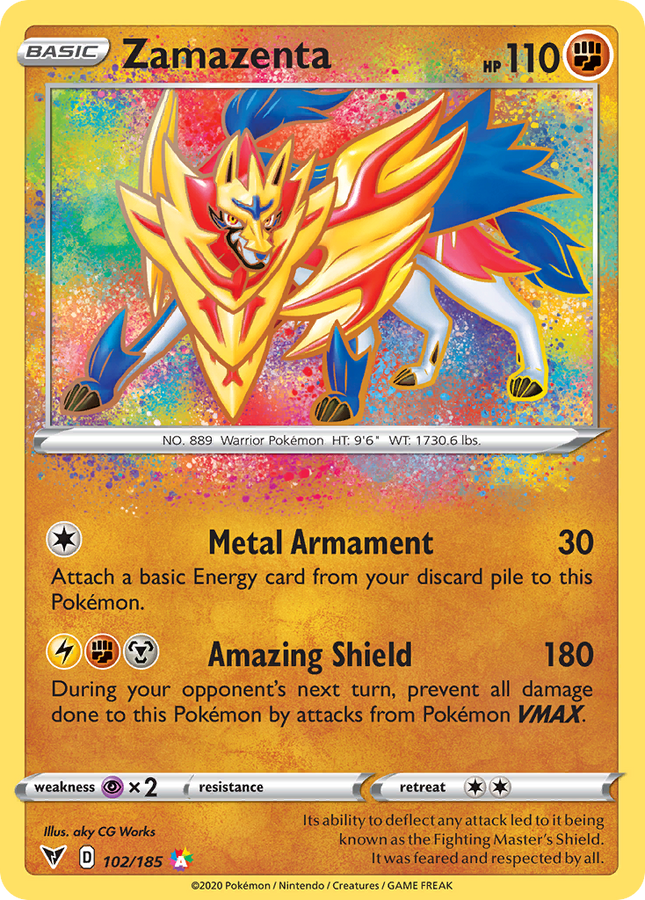 Zamazenta Amazing Rare (102/185) Vivid Voltage