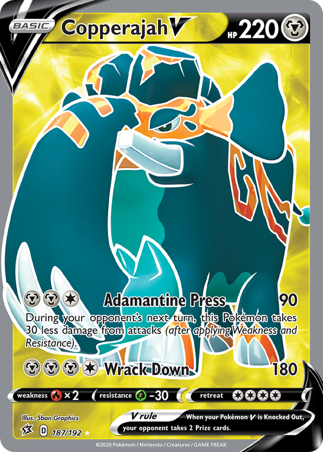 Copperajah V Rare Ultra (187/192) Rebel Clash