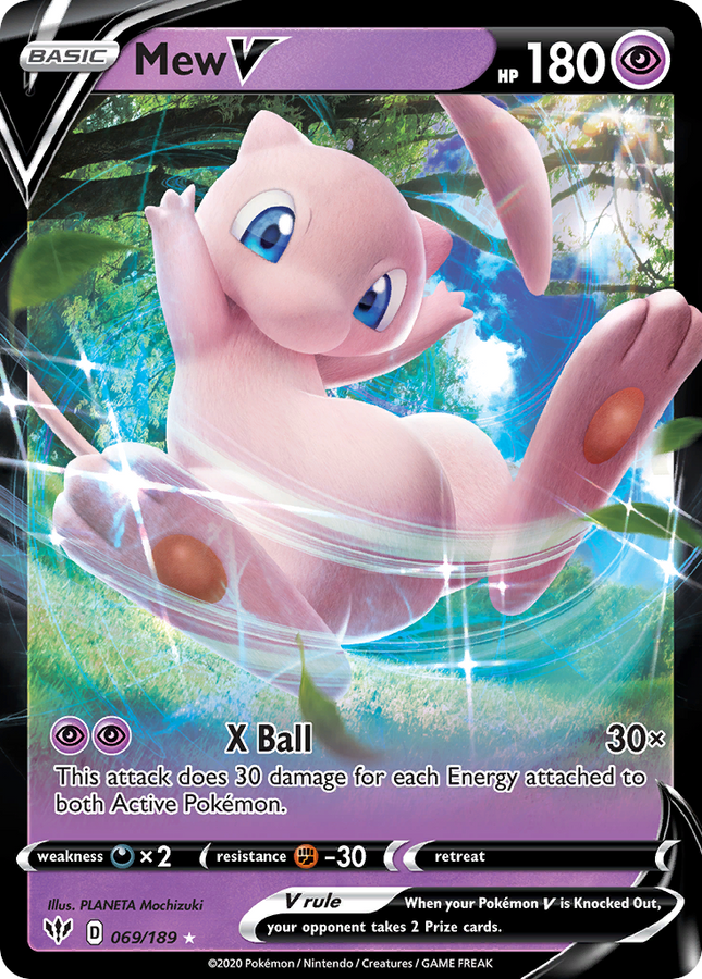 Mew V Rare Holo V (069/189) Darkness Ablaze