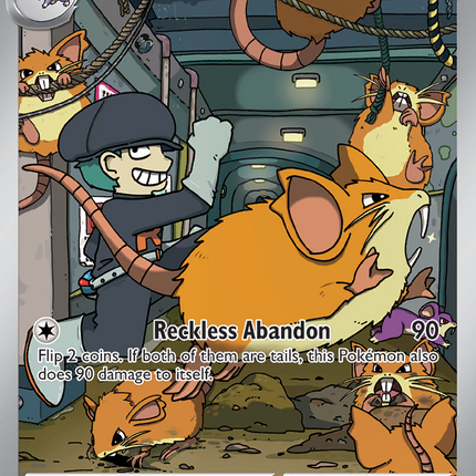 Team Rocket's Raticate Illustration Rare (202/182) Destined Rivals