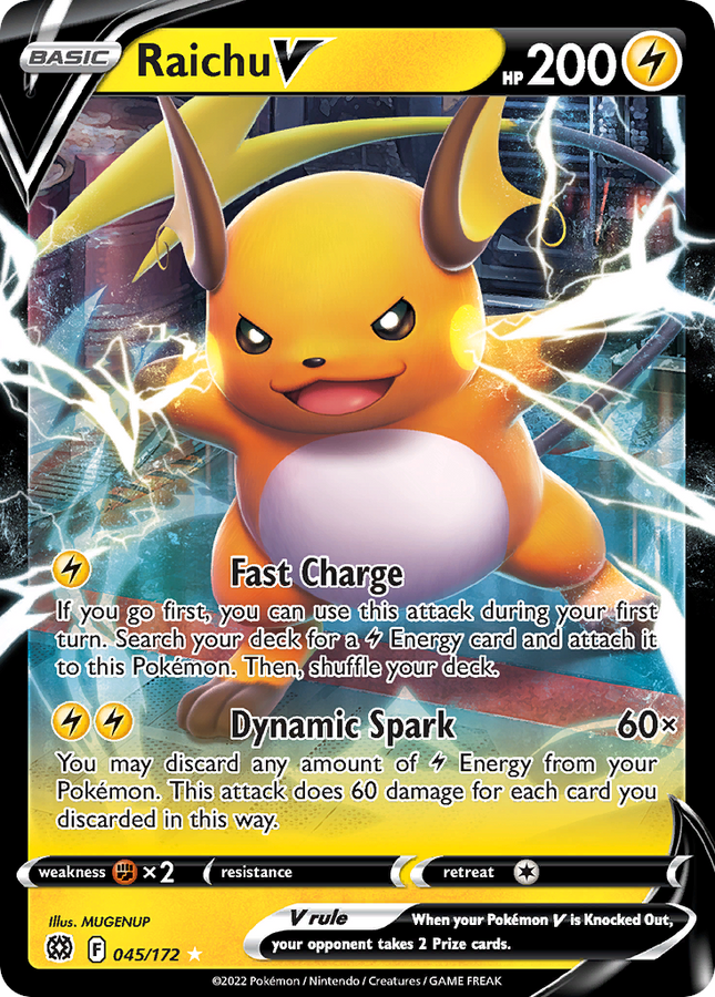 Raichu V Rare Holo V (045/172) Brilliant Stars