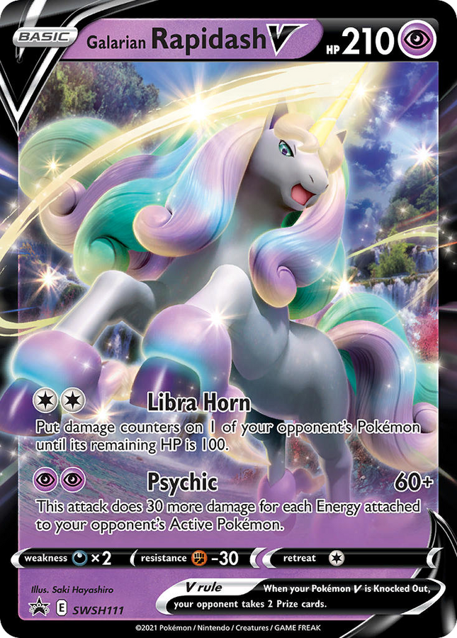 Galarian Rapidash V Promo (SWSH111) SWSH Black Star Promos