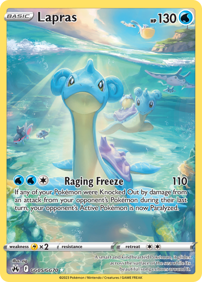 Lapras Trainer Gallery Rare Holo (GG05/GG70) Crown Zenith Galarian Gallery