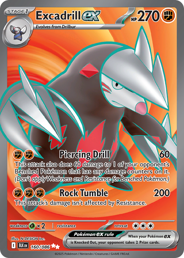 Excadrill ex Ultra Rare (160/086) Black Bolt
