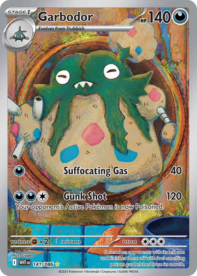 Garbodor Illustration Rare (141/086) White Flare