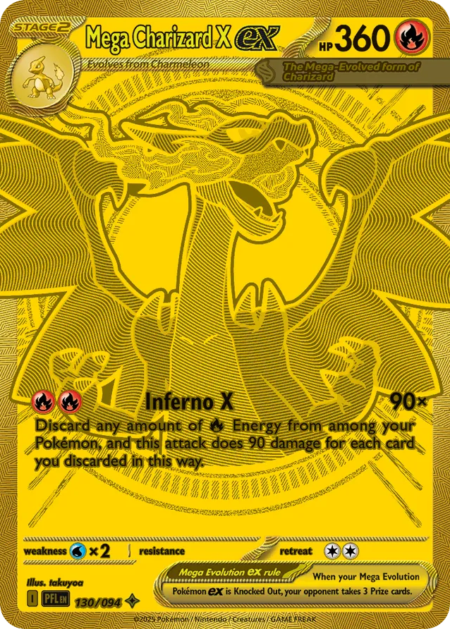Mega Charizard X ex Mega Hyper Rare (130/094) Phantasmal Flames