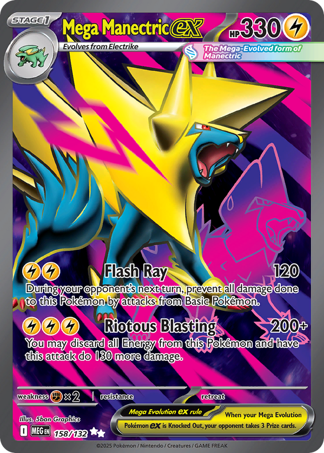 Mega Manectric ex Ultra Rare (158/132) Mega Evolution