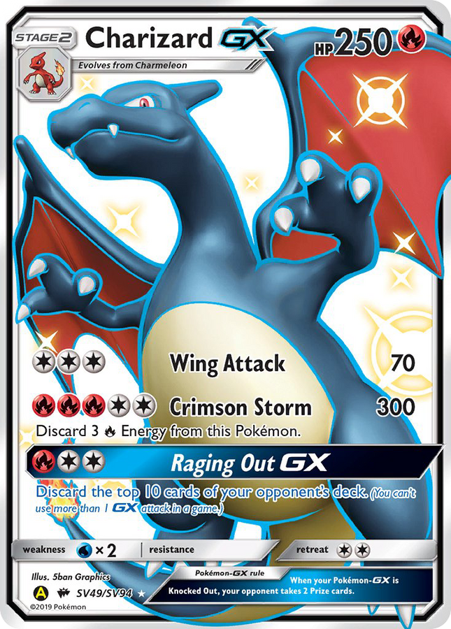 Charizard-GX Rare Shiny GX (SV49/SV94) Hidden Fates Shiny Vault